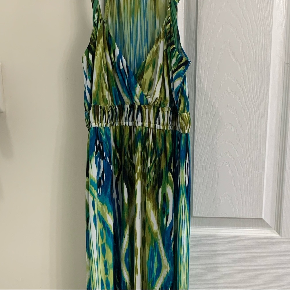 Blue and Green maxi dress